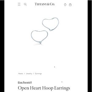 Elsa Peretti Open Heart Hoop Earings